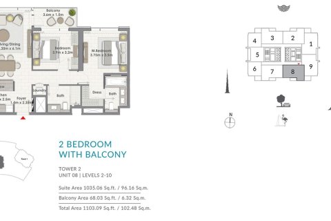 2 bedrooms Apartment in Dubai Creek Harbour (The Lagoons), UAE No. 84209 15