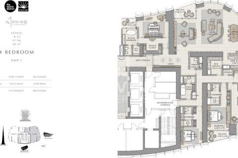 Apartment de 4 dormitorios en Opera District, UAE No. 85416 27