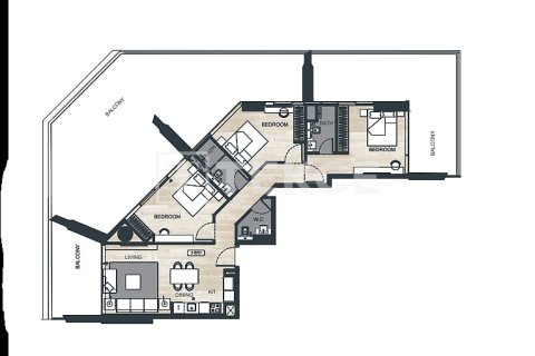 Apartment de 2 dormitorios en Dubai, UAE No. 92237 3