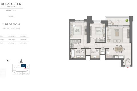 Apartment de 2 dormitorios en CREEK EDGE Dubai Creek Harbour, UAE No. 97280 5