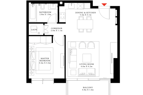Квартира с 1 спальней в BEACH ISLE, Дубай, ОАЭ №97282 2