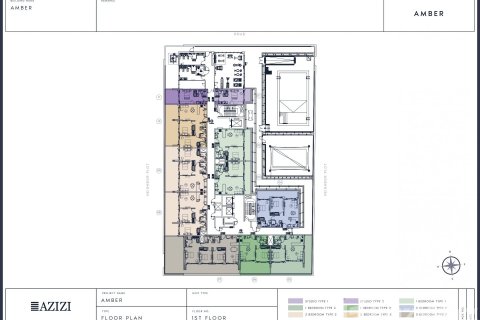 Apartment de 1 dormitorio en AZIZI AMBER Al Furjan, UAE No. 97128 3
