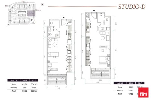 Apartment de 57m² en Dubai, UAE No. 101016 20