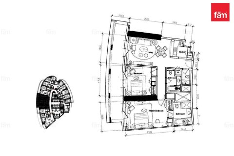 Квартира с 2 спальнями №100972 31