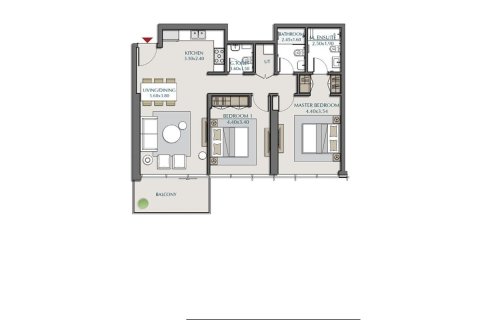 Appartement de 2 chambres à Al Kifaf, UAE No. 103319 11