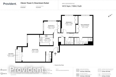 Apartment de 3 dormitorios en CLAREN TOWERS Downtown Dubai (Downtown Burj Dubai), UAE No. 96175 14