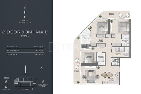 1 غرف نوم شقة في الخليج التجاري, الإمارات العربية المتحدة رقم 90938 24
