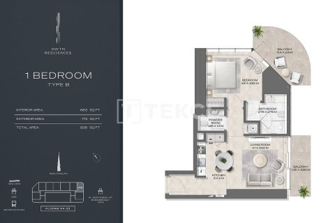 2 غرف نوم شقة في الخليج التجاري, الإمارات العربية المتحدة رقم 90936 20