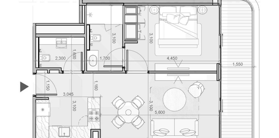 Apartment de 1 dormitorio en Azizi Ruby Jumeirah Village Circle, UAE No. 98038