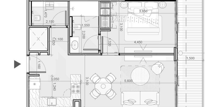 Apartment de 1 dormitorio en Azizi Ruby Jumeirah Village Circle, UAE No. 98045