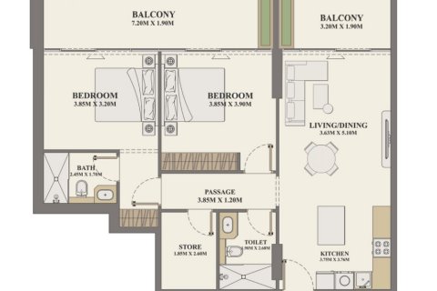 Apartment de 2 dormitorios en Al Furjan, UAE No. 98163 3