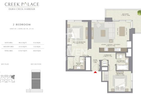 Apartment de 2 dormitorios en Dubai Creek Harbour (The Lagoons), UAE No. 85567 20