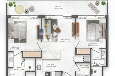 Apartamento tipo estudio Estudio  No. 106050 26