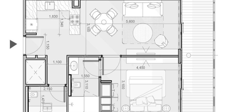 Appartement de 1 chambre à Azizi Ruby Jumeirah Village Circle, UAE No. 98039