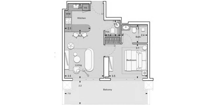 1 bedroom Apartment in Lume Residence Jumeirah Village Circle, UAE No. 98212