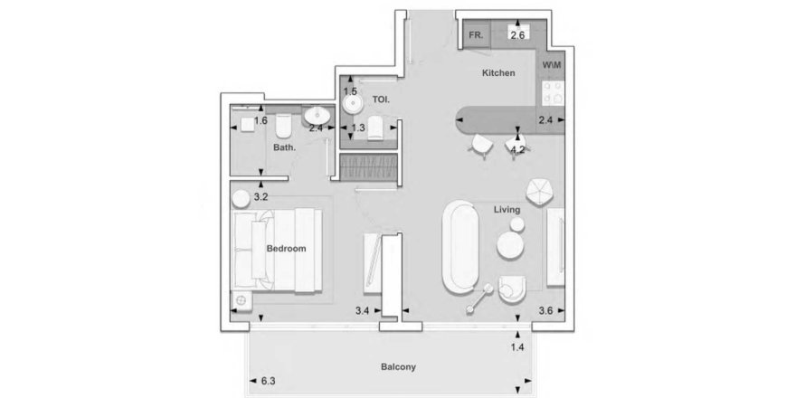 1 bedroom Apartment in Lume Residence Jumeirah Village Circle, UAE No. 98213