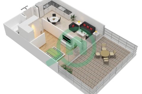 Appartement de 1 chambre à AZIZI GRAND Dubai Sports City, UAE No. 97083 7