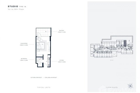 Apartment de 1 dormitorio en AZIZI VISTA Dubai Studio City, UAE No. 97085 3