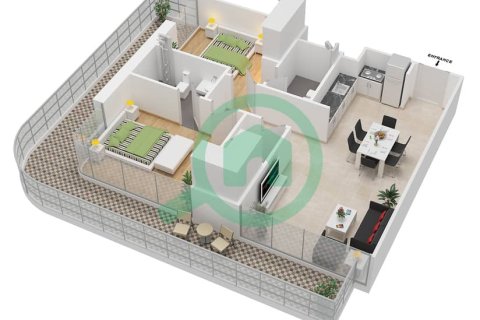 Квартира с 1 спальней в AZIZI GRAND, Dubai Sports City, ОАЭ №97084 6