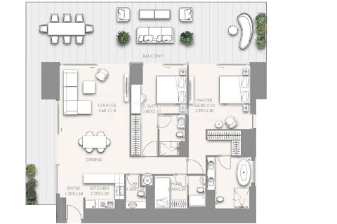 Appartement de 3 chambres  No. 106671 30