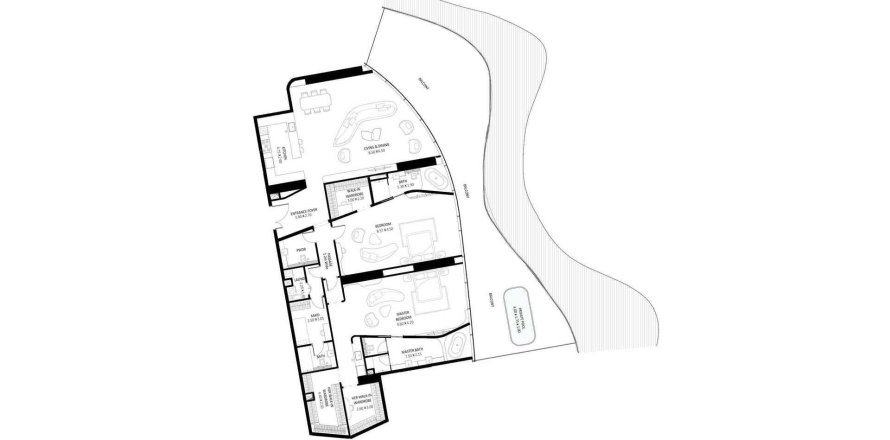 2 غرف نوم شقة مخطط الطابق «2BR» في BINGHATTI CRESCENT
