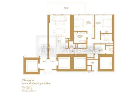Appartement de 2 chambres à Dubai, UAE No. 100737 10
