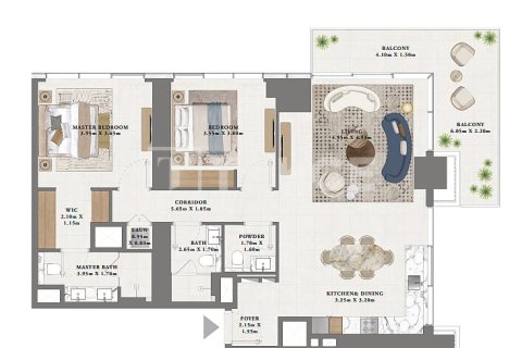 Apartment de 2 dormitorios en Dubai, UAE No. 89597 4