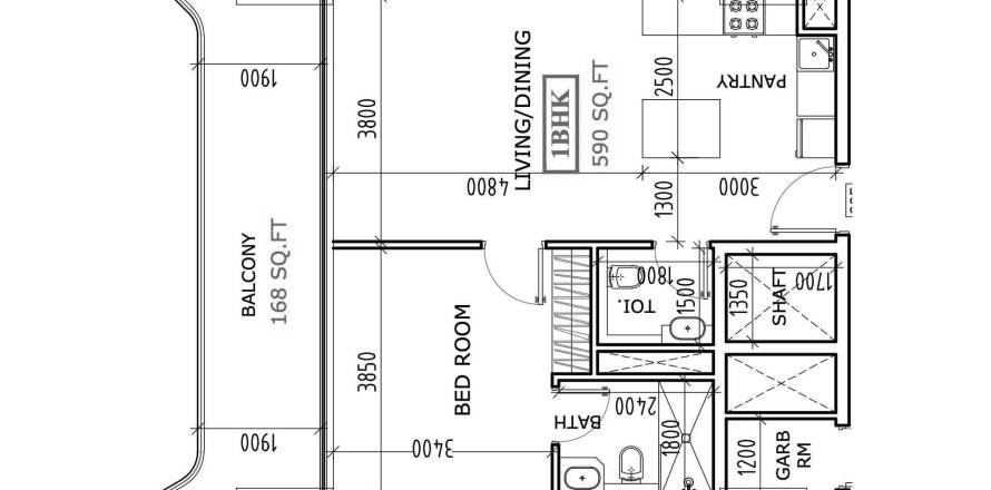 Appartement de 1 chambre à Coventry Gardens 2 Dubai Land, UAE No. 98157