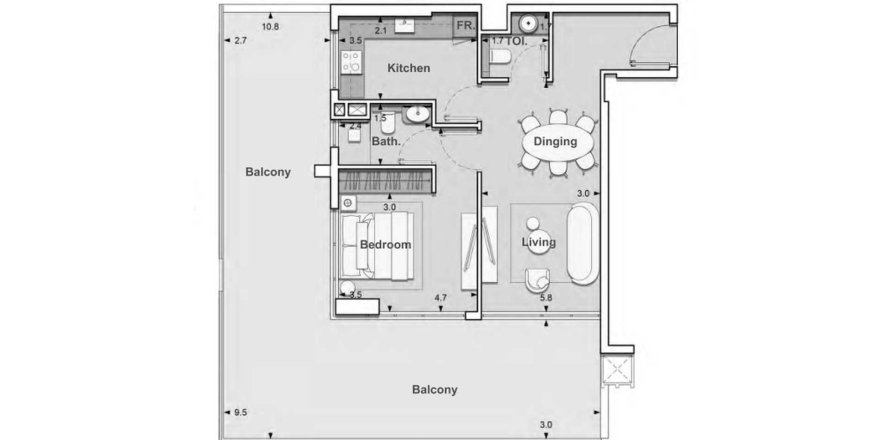 1 bedroom Apartment in Lume Residence Jumeirah Village Circle, UAE No. 98215