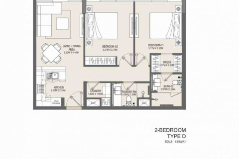 Appartement de 2 chambres à Meydan, UAE No. 96953 4