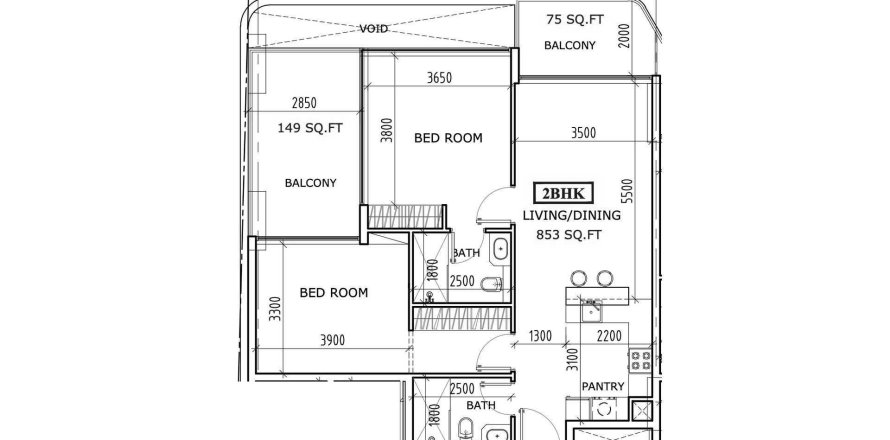 Appartement de 2 chambres à Coventry Gardens 2 Dubai Land, UAE No. 98159
