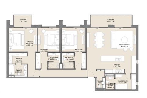 Apartment de 3 dormitorios en Umm Suqeim, UAE No. 71492 4